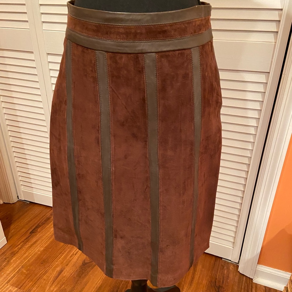 J. McLaughlin Brown Suede Mini Skirt